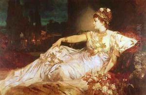 Charlotte Wolter as the Empress Messalina by Hans Makart