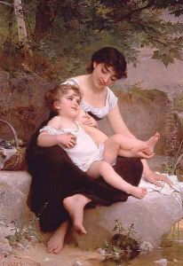 Mother And Child by Emile Munier