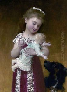 Le Jeune Fille et la Poupeé (Young Girl and Her Dolls) by Emile Munier
