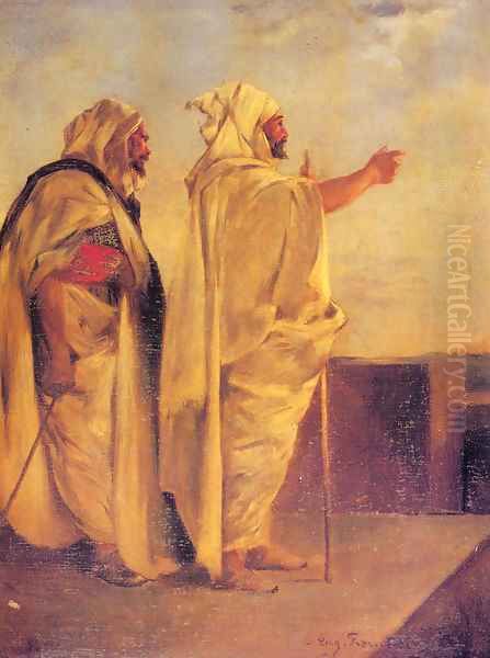 Two Arabs on a Terrace - view 1