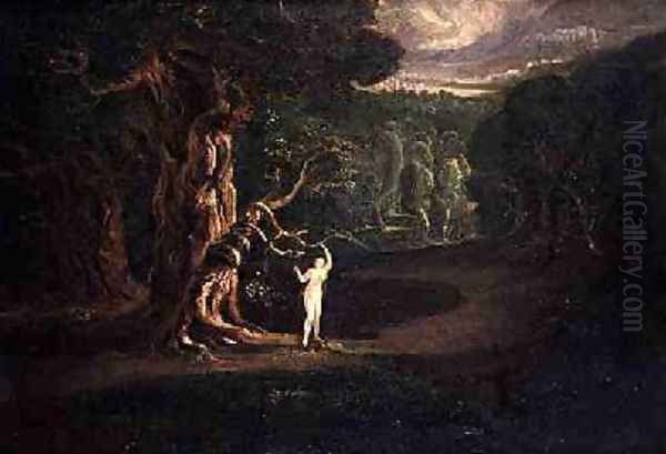 Satan Tempting Eve from Paradise Lost by John Milton 1608-74 - view 1