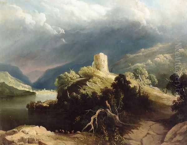 View of Dolbadern Castle, North Wales - view 1