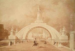 The Proposed Triumphal Arch from Portland Place to Regents Park 1820 2
