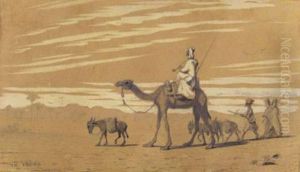 Caravane Dans Le Desert. by Ch. Theodore, Bey Frere