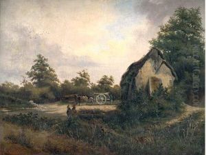 Paysage A La Chaumiere by Ch. Theodore, Bey Frere