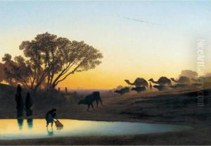 Sunset On The Nile by Ch. Theodore, Bey Frere
