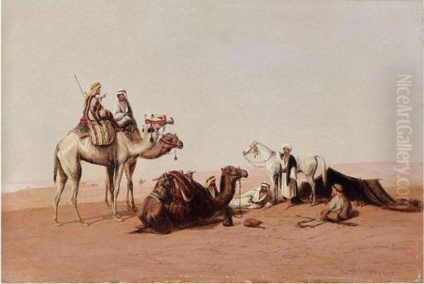 An Encampment In The Desert - view 1