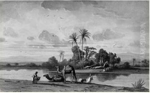 Au Bord De L'eau, Egypte by Ch. Theodore, Bey Frere