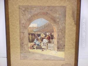Oriental Courtyard Scene Oriental Courtyard Scene