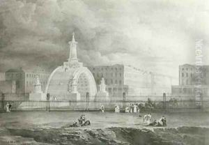The Proposed Triumphal Arch from Portland Place to Regents Park 1820