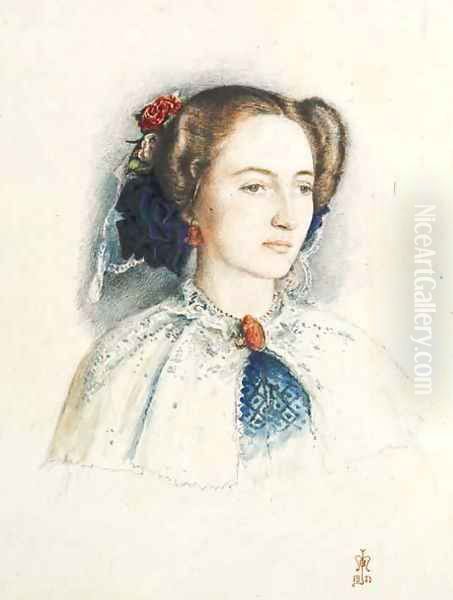 Portrait of Effie Ruskin, later Lady Millais (nee Euphemia Chalmers Gray) by Sir John Everett Millais
