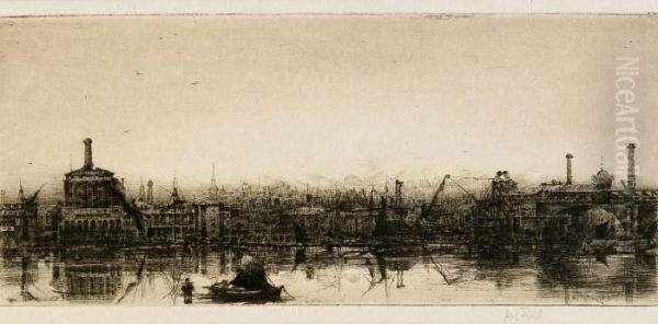 Themsen Vid Waterloo Bridge - view 1