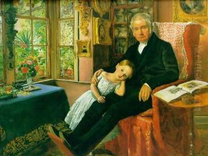 James Wyatt and His Granddaughter Mary by Sir John Everett Millais