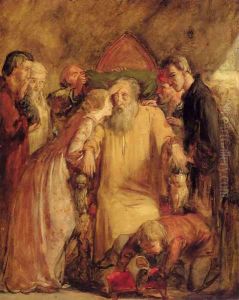 Lear And Cordelia by Sir John Everett Millais