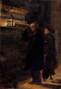 Greenwich Pensioners At The Tomb Of Nelson by Sir John Everett Millais