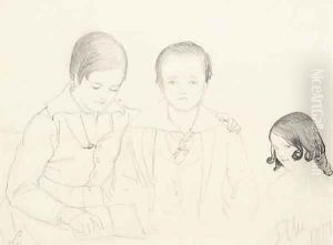 Group portrait of Harry Reid Lempriere, Arthur Reid Lempriere and Emily Lempriere