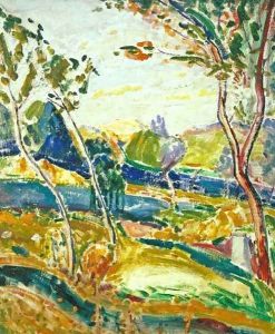 Landscape With Red Tree