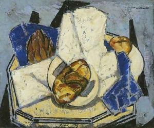 Still Life With Artichoke And Bread by Alfred Henry Maurer