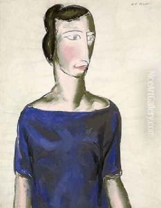 Portrait Of A Girl by Alfred Henry Maurer