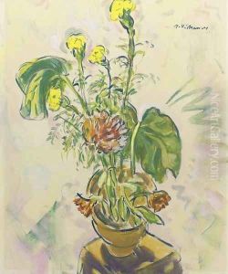 Still Life with Orange and Yellow Flowers by Alfred Henry Maurer