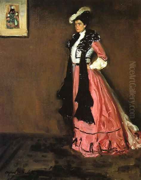 Woman in Pink Portrait of Roselle Fitzpatrick 1902 - view 1