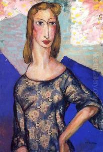 Portrait of a Girl in a Flowered Dress 1924 1
