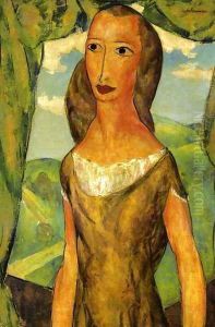 Girl with Landscape 1924
