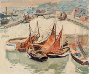 Port De Honfleur by Emile-Othon Friesz