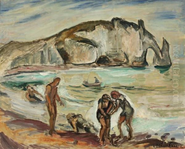 Baignade A Etretat - view 1