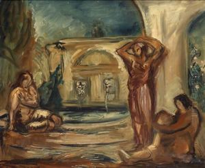 Les Femmes Autour D'une Fontaine by Emile-Othon Friesz