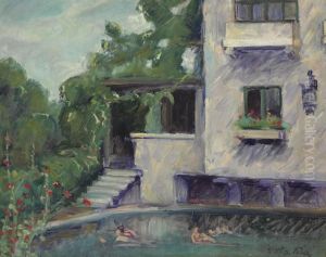 Personnages Dans Une Piscine by Emile-Othon Friesz