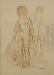 Nude With Veil by Emile-Othon Friesz