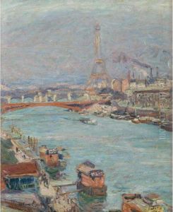 La Seine A Paris, La Tour Eiffel, Le Jour by Emile-Othon Friesz
