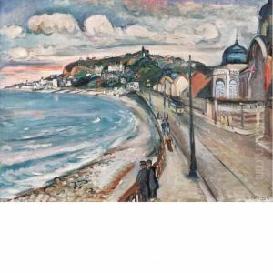 Bord De Mer, La Promenade A Sainte-adresse by Emile-Othon Friesz