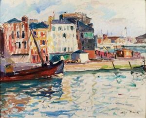 Le Port De Honfleur by Emile-Othon Friesz