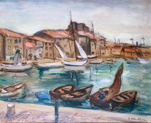 Vue Du Port De Toulon by Emile-Othon Friesz