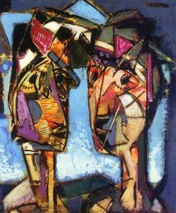 Two Heads 1930 by Alfred Henry Maurer