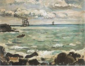 Bord De Mer Au Large De Saint Malo by Emile-Othon Friesz