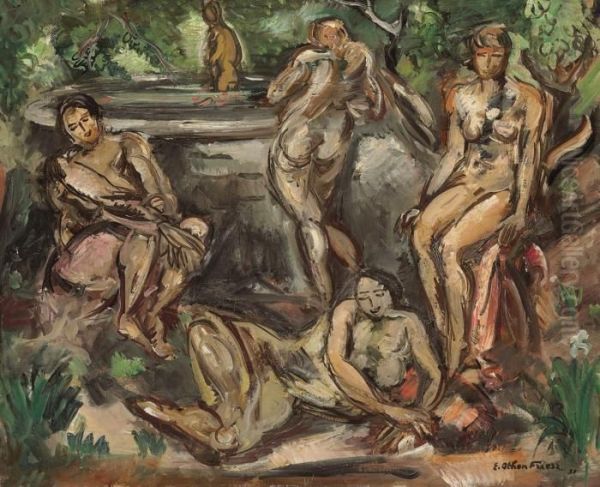 Femmes Autour D'un Bassin - view 1