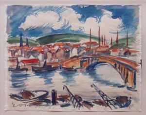 Le Port De Rouen by Emile-Othon Friesz