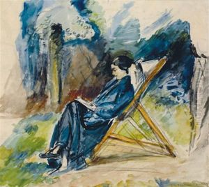 Femme Lisant Au Jardin Femme Lisant Au Jardin