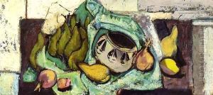 Still Life with Pears and Indian Bowl 1928-1930 by Alfred Henry Maurer