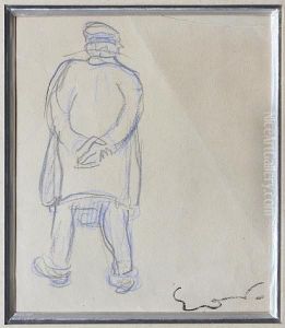 Man With Hands Clasped Behind His Back Man With Hands Clasped Behind His Back
