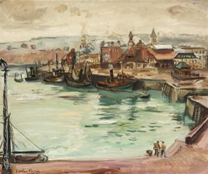 Le Port De Dieppe by Emile-Othon Friesz