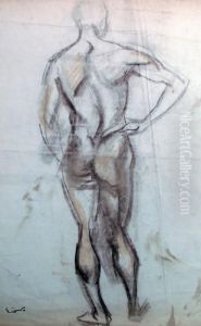 Etude De Nue D'homme by Emile-Othon Friesz