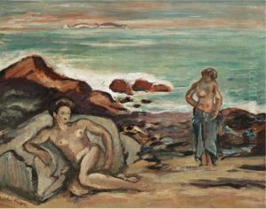 Les Baigneuses A La Plage by Emile-Othon Friesz