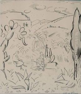 Paysage Mediterraneen by Emile-Othon Friesz