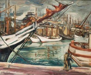 Voiliers Au Port by Emile-Othon Friesz