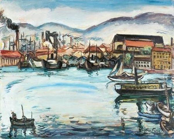 Pecheurs Devant Le Port De Toulon - view 1
