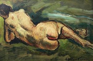 Nu Feminin Couche De Dos by Emile-Othon Friesz